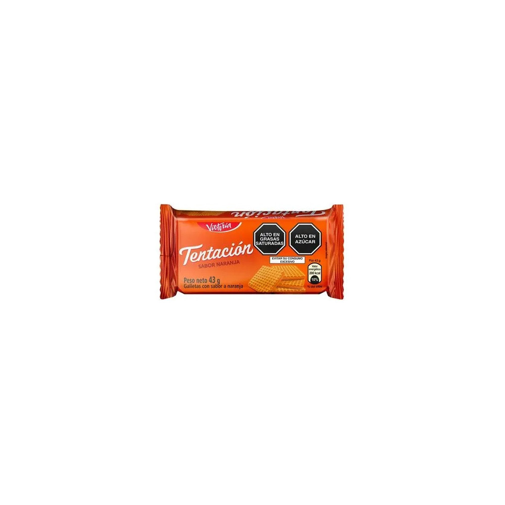 Galleta VICTORIA Tentación Sabor de Naranja Bolsa 43g Paquete 6unidades Galleta VICTORIA Tentación Sabor de Naranja Bolsa 43g Paquete 6unidades