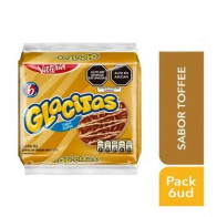 Galletas GLACITAS Bañadas con Sabor a Toffee Bolsa 32g Paquete 6unidades