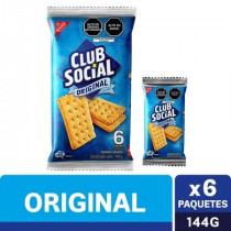 Galletas Saladas CLUB SOCIAL sabor Original Paquete 6unidades