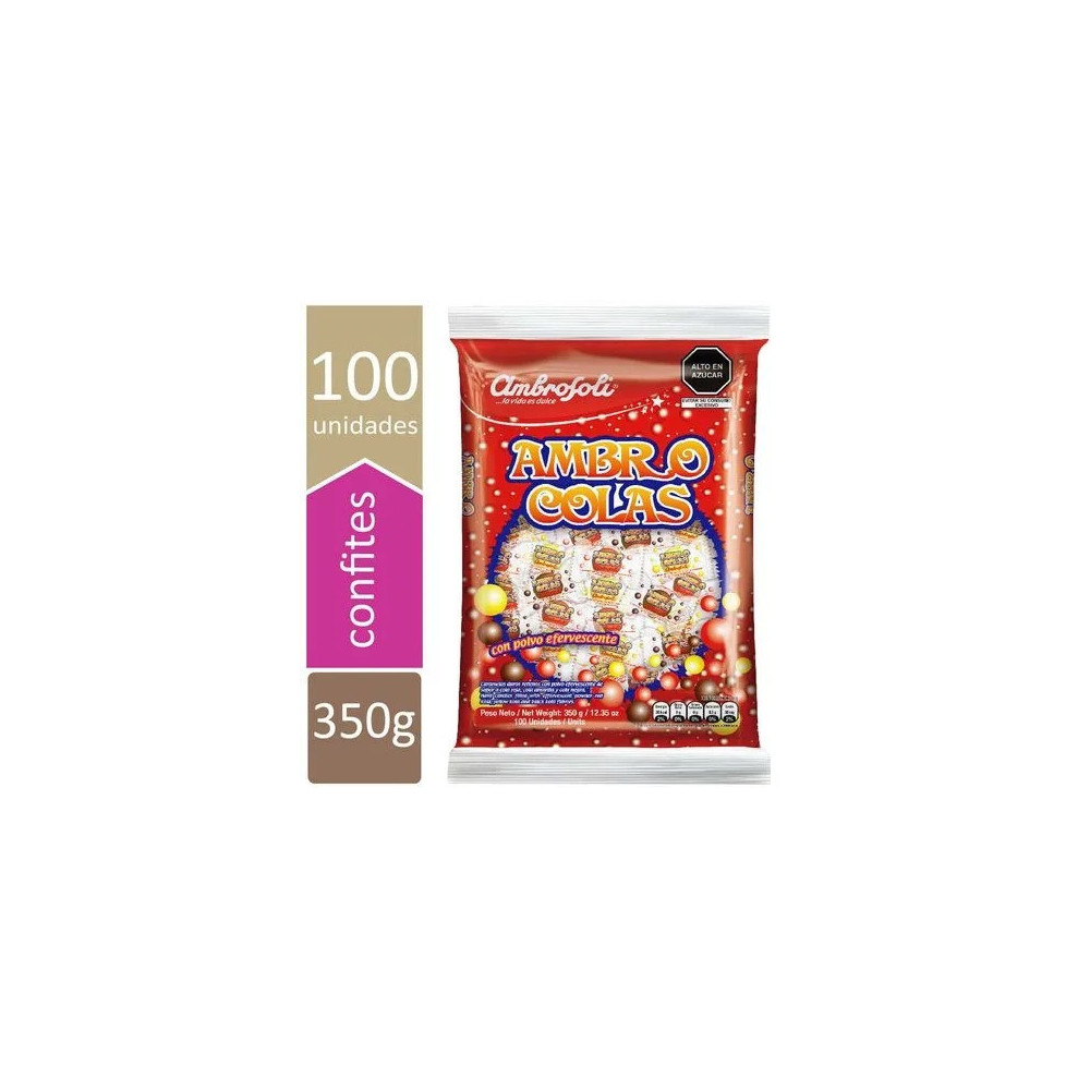 Caramelos AMBROSOLI Rojo, Amarillo, Cola Negro Bolsa 100unidaes Caramelos AMBROSOLI Rojo, Amarillo, Cola Negro Bolsa 100unidaes