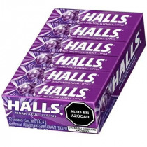 Caramelos HALLS Mora Azul Lyptus Caja 12unidades