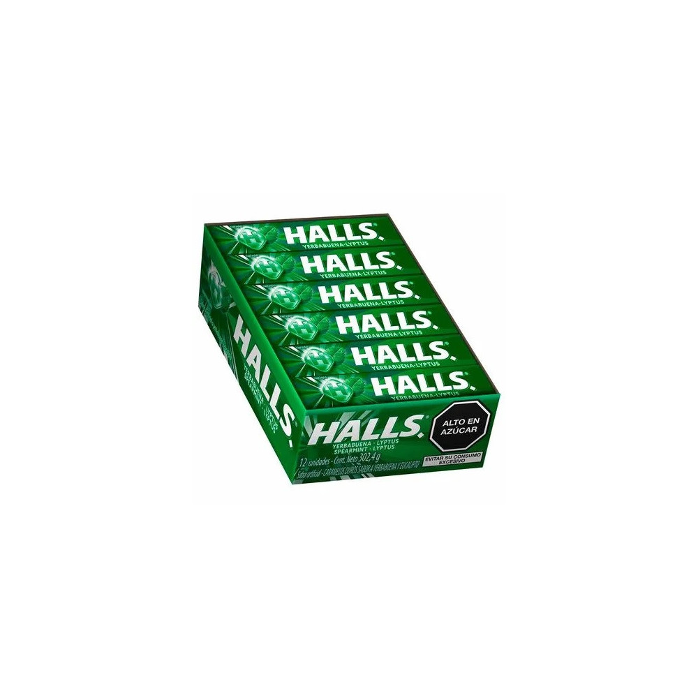 Caramelos HALLS 9S Yerbabuen Paquete 12unidades