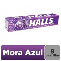 Caramelos HALLS Mora Azul Paquete 9unidades