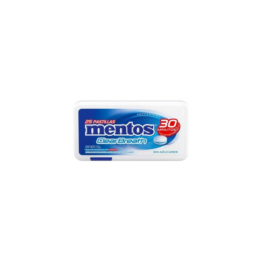 Pastillas de Menta MENTOS Clearbreath Peppermint Paquete 17.5g Pastillas de Menta MENTOS Clearbreath Peppermint Paquete 17.5g