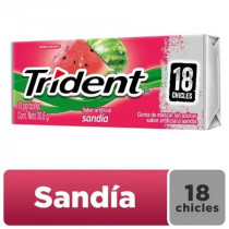 Chicle TRIDENT Sin Azúcar sabor Sandia Envase 18unidades