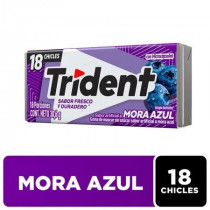 Chicle TRIDENT Sin Azúcar sabor Mora Azul Envase 18unidades