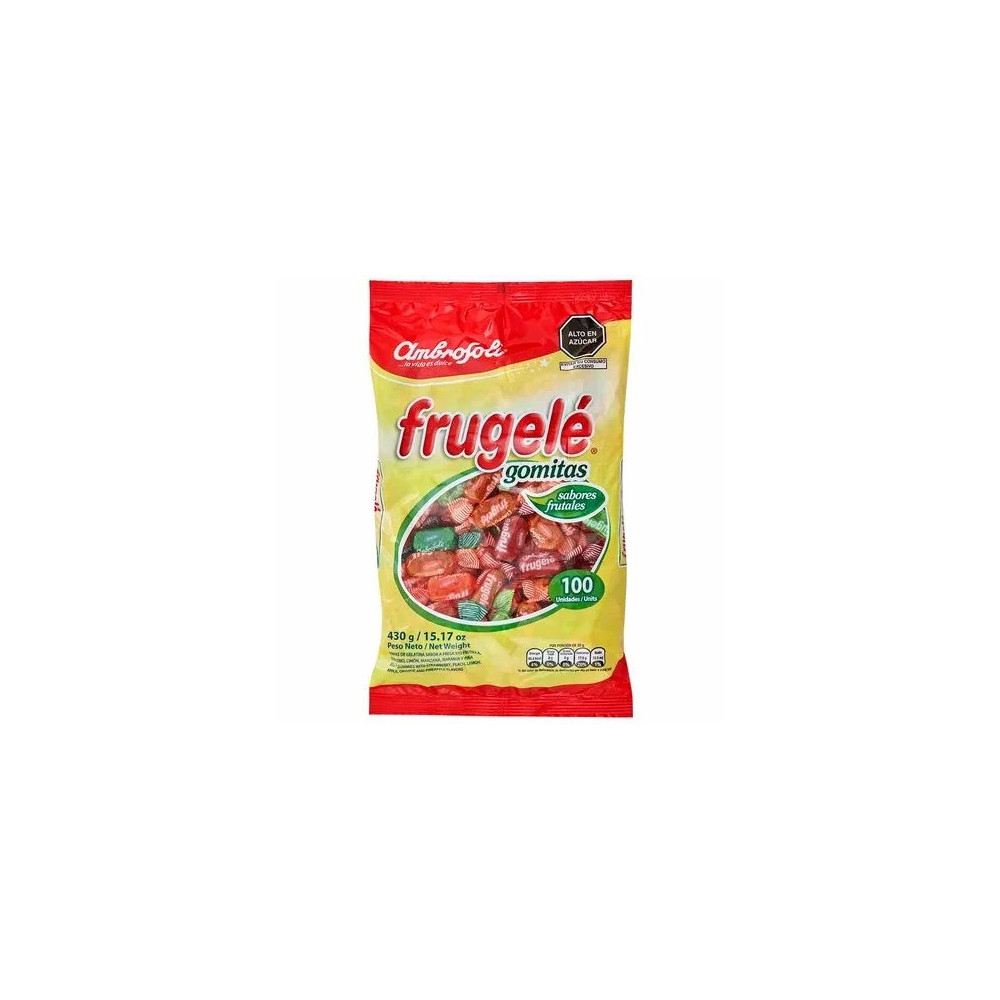 Gomas Dulces AMBROSOLI FRUGELÉ Sabor Limón Naranja Piña Bolsa 430g Gomas Dulces AMBROSOLI FRUGELÉ Sabor Limón Naranja Piña Bolsa 430g