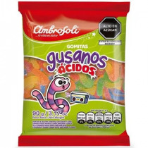 Gomitas AMBROSOLI Gusanos Ácidos Bolsa 90g