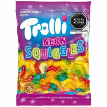 Gomas Dulces TROLLI NEON SQUIGGIES sabores Surtidos Bolsa 100g