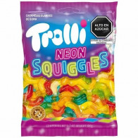 Gomas Dulces TROLLI NEON SQUIGGIES sabores Surtidos Bolsa 100g