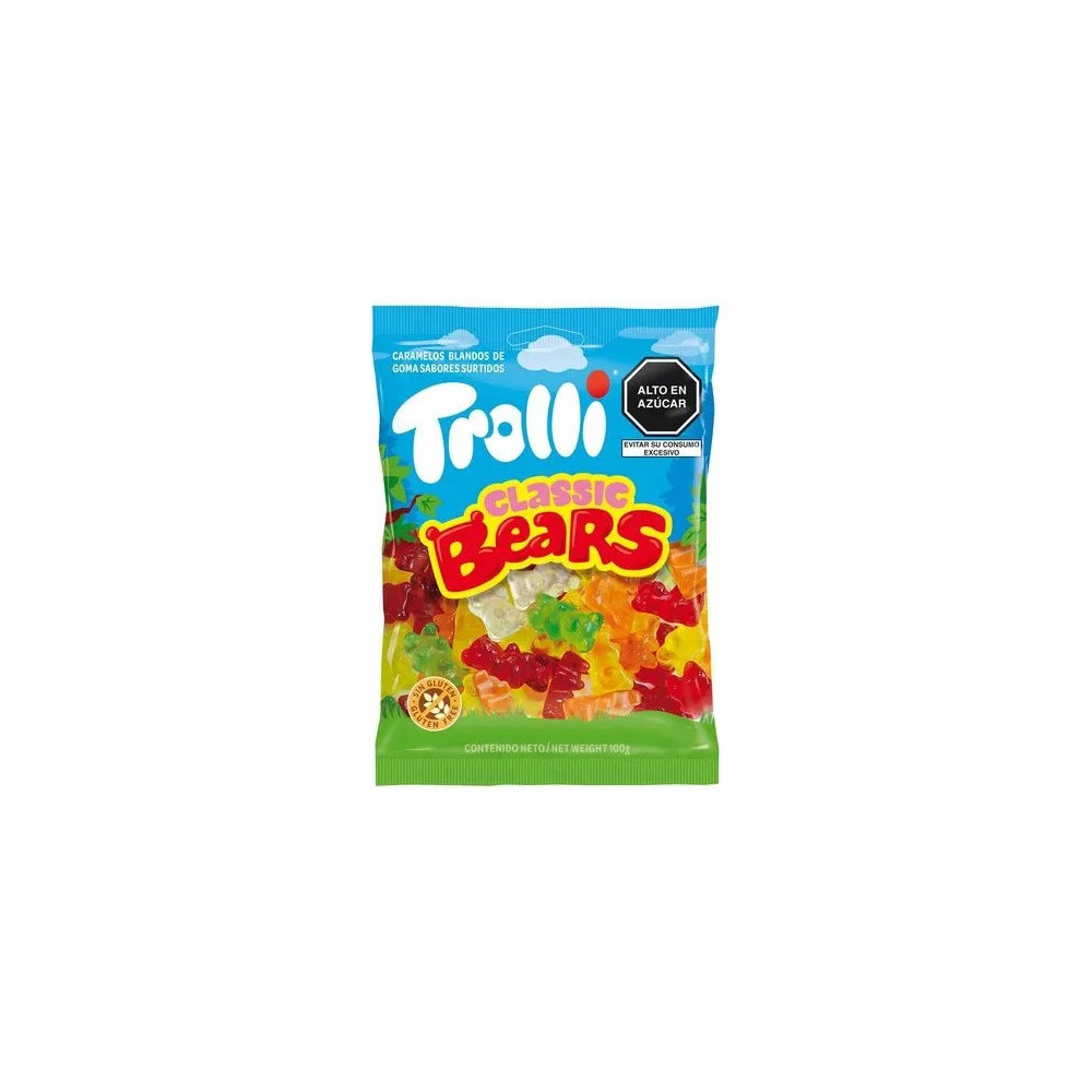 Gomas Dulces TROLLI CLASIC BEARS sabores Surtidos Clásicos Bolsa 100g
