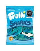 Gomas Dulces TROLLI GUMMI SHARKS sabores Surtidos Bolsa 100g