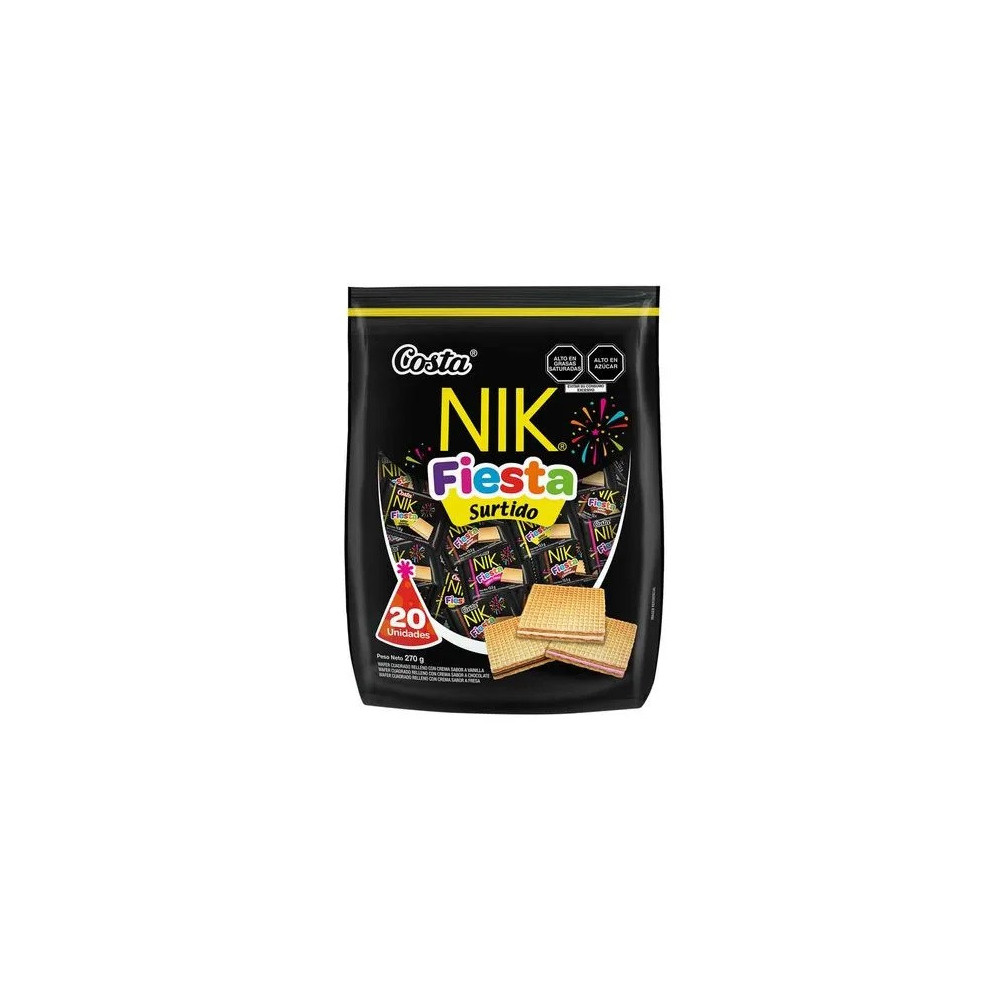 Wafer COSTA Nik Fiesta Surtido Bolsa 20unidades