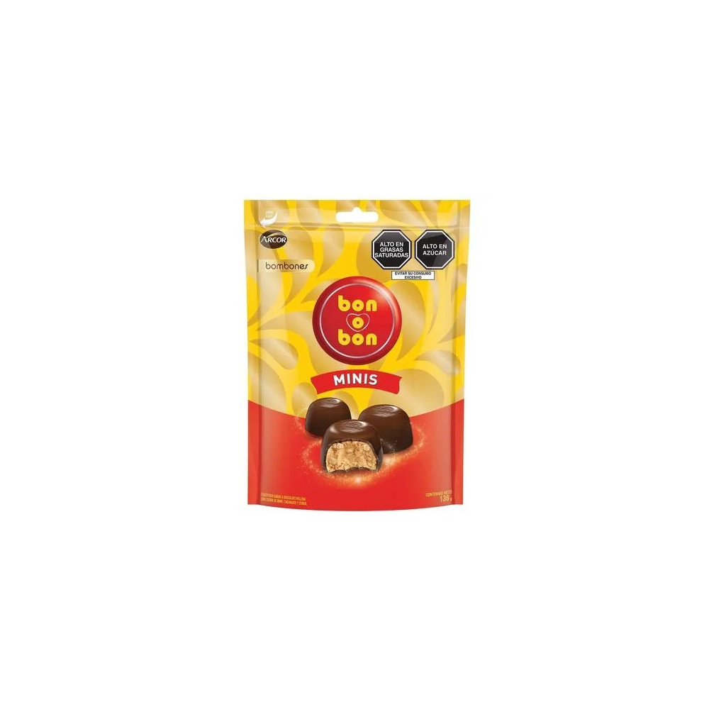 Minis Bombones de Chocolate BON O BON Display 136g Minis Bombones de Chocolate BON O BON Display 136g