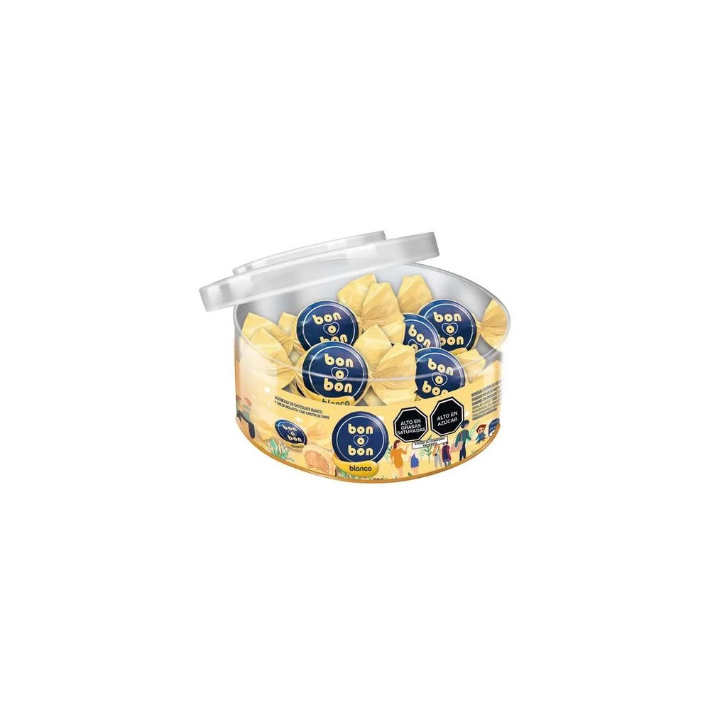 Bombones de Chocolate Blanco BON O BON Blanco Pote 225g