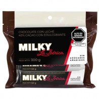 Barras de Chocolate con Edulcorante LA IBÉRICA Milky Bolsa 6unidades