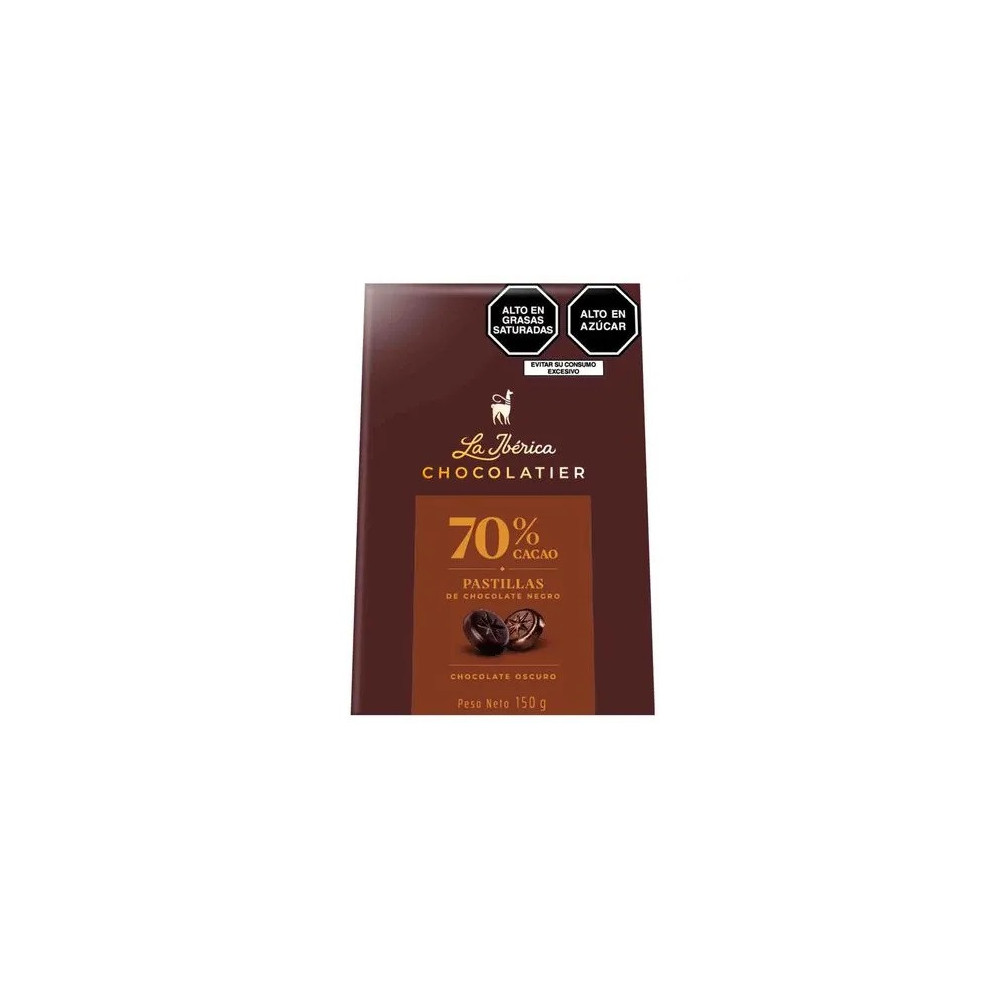 Chocolates LA IBERICA Pastillas 70% Cacao Caja 150g Chocolates LA IBERICA Pastillas 70% Cacao Caja 150g