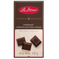Chocolate LA IBÉRICA Fondant Semi Dulce sin Leche Envoltura 40g