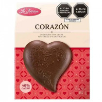 Chocolate LA IBÉRICA CORAZÓN Negro en forma de corazón Caja 80g