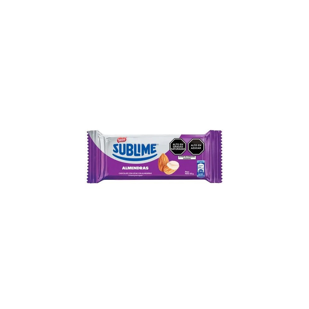 Chocolate NESTLÉ Sublime Almendra Paquete 50g Chocolate NESTLÉ Sublime Almendra Paquete 50g