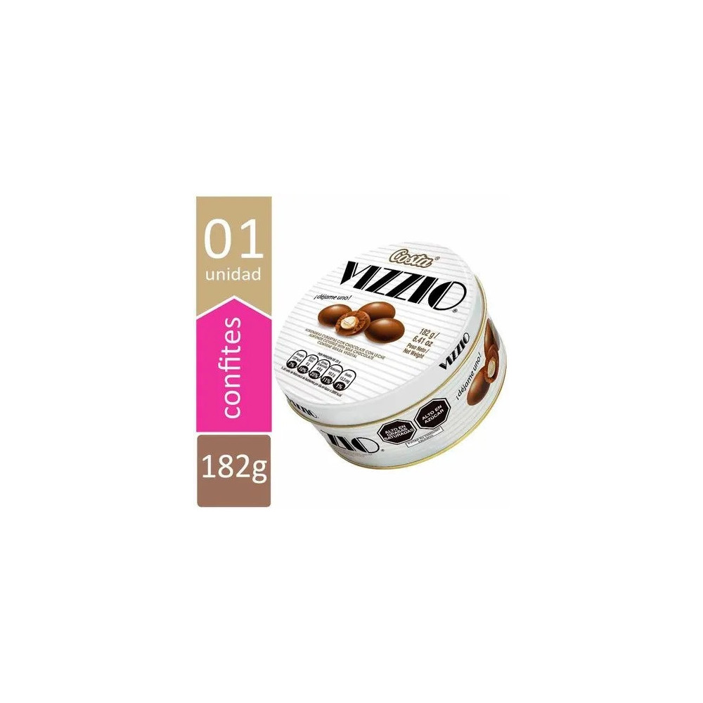 Almendras cubiertas de Chocolate con Leche COSTA Vizzio Lata 182g