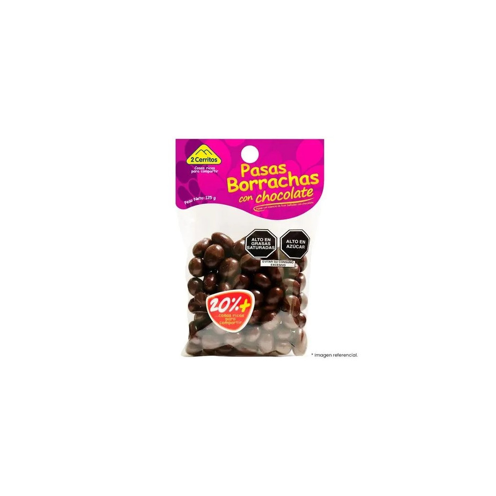 Chocolate 2 CERRITOS con Pasas Bolsa 125g