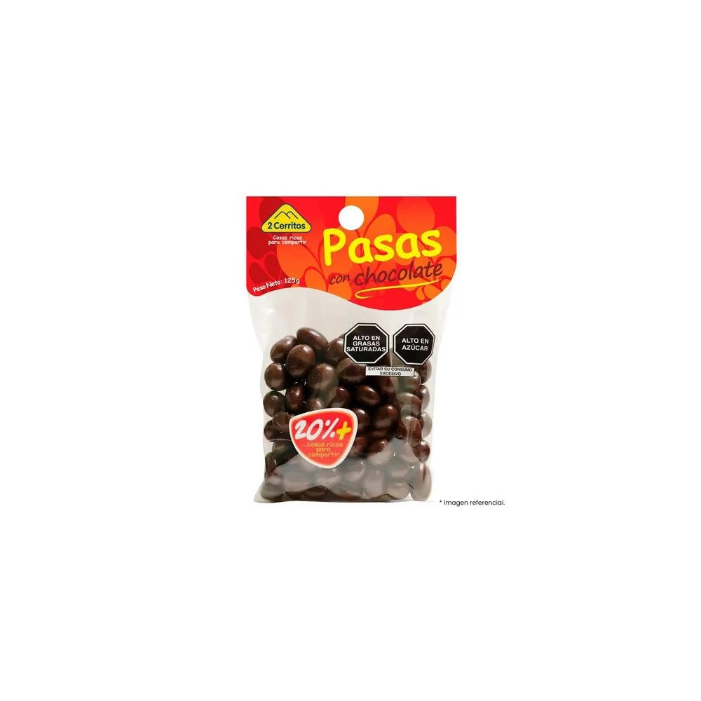 Chocolate 2 CERRITOS Relleno de pasas Bolsa 125g