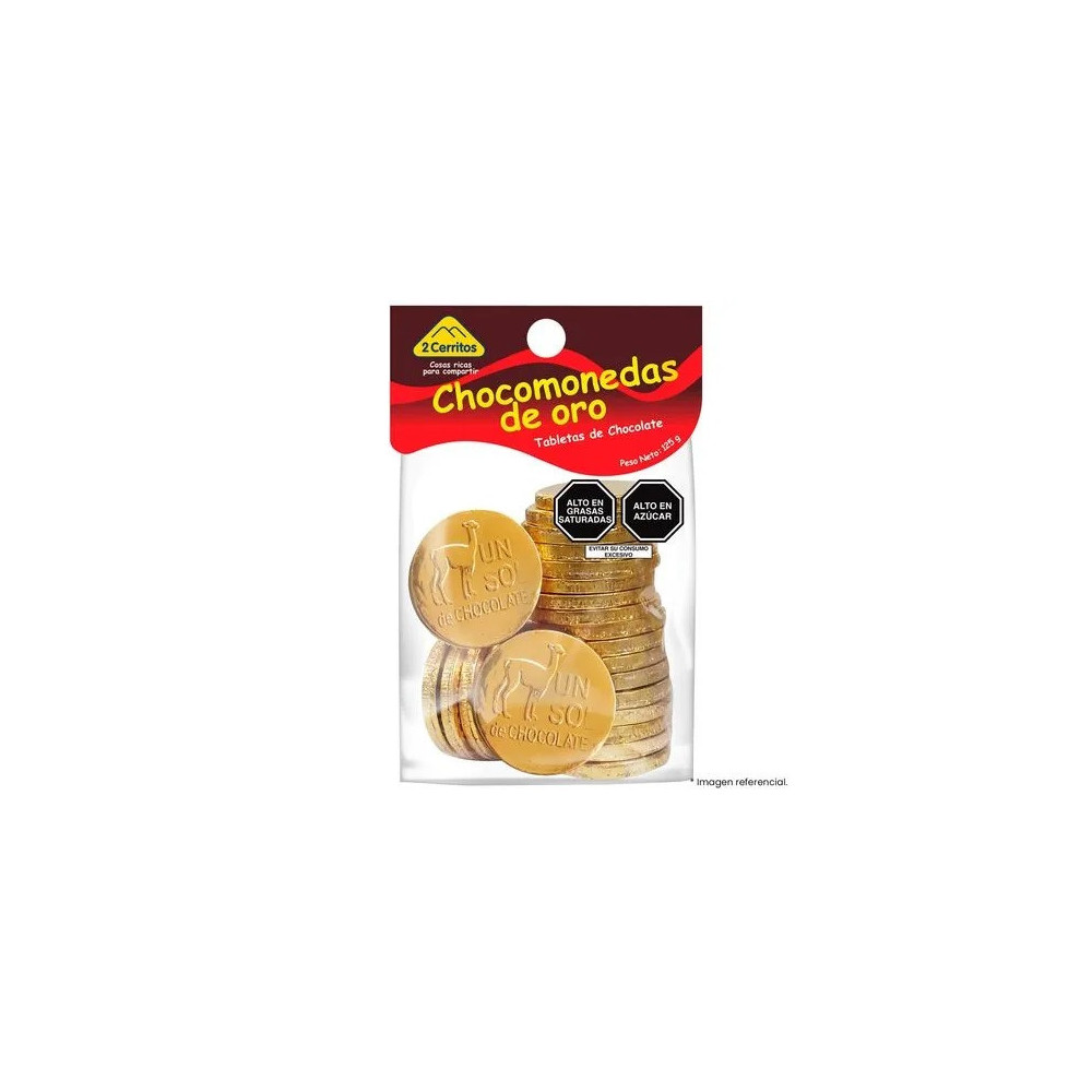 Chocolate 2 CERRITOS Coco Monedas de Oro Bitter Bolsa 125g