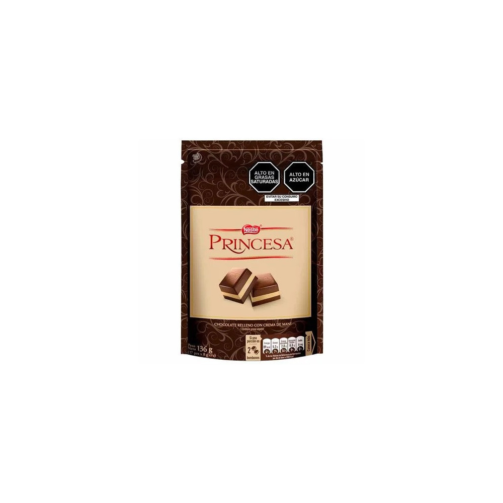 Chocolate NESTLÉ Princesa Clásico Doypack 136g Chocolate NESTLÉ Princesa Clásico Doypack 136g