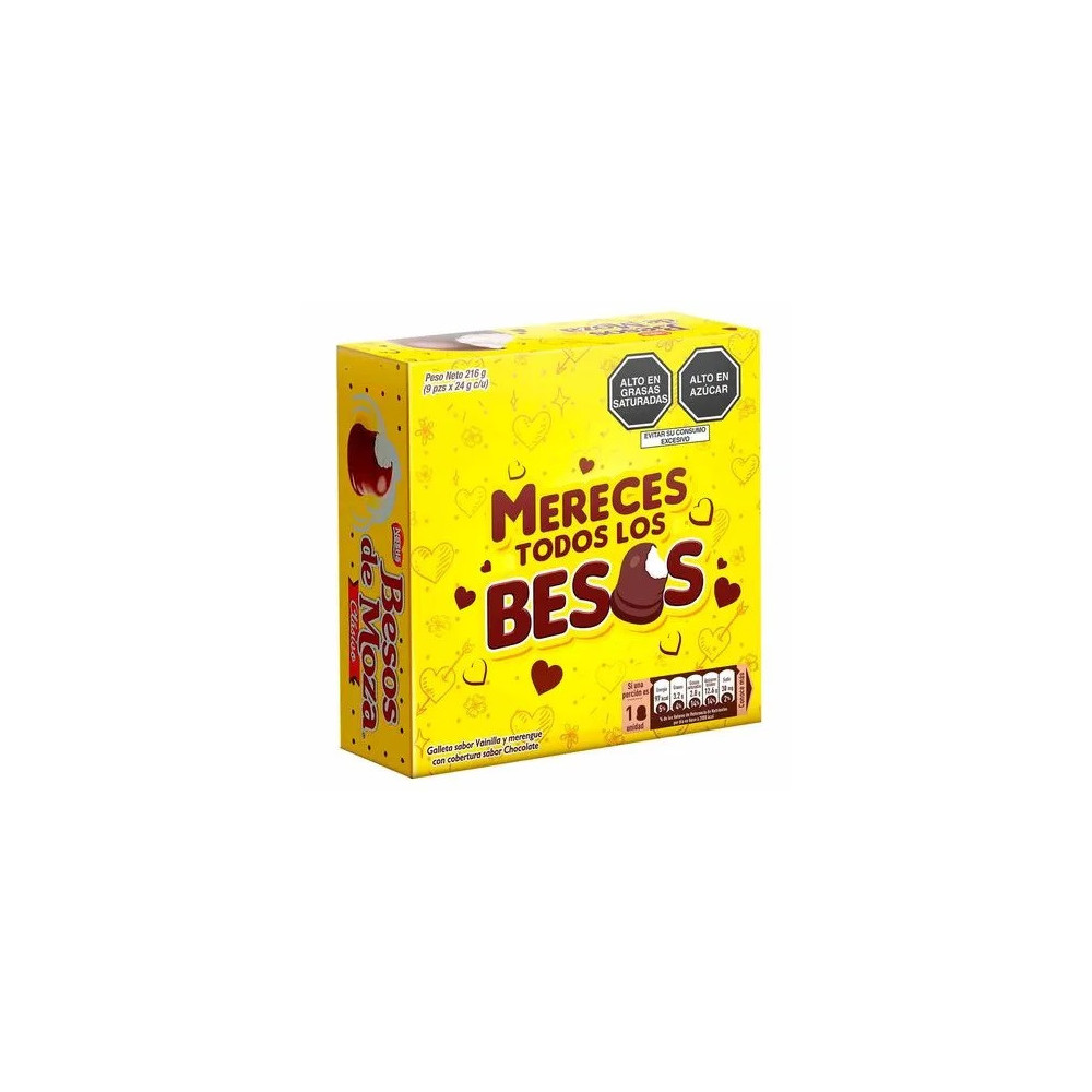 Chocolate BESOS DE MOZA Clásico Caja 9un x 24g