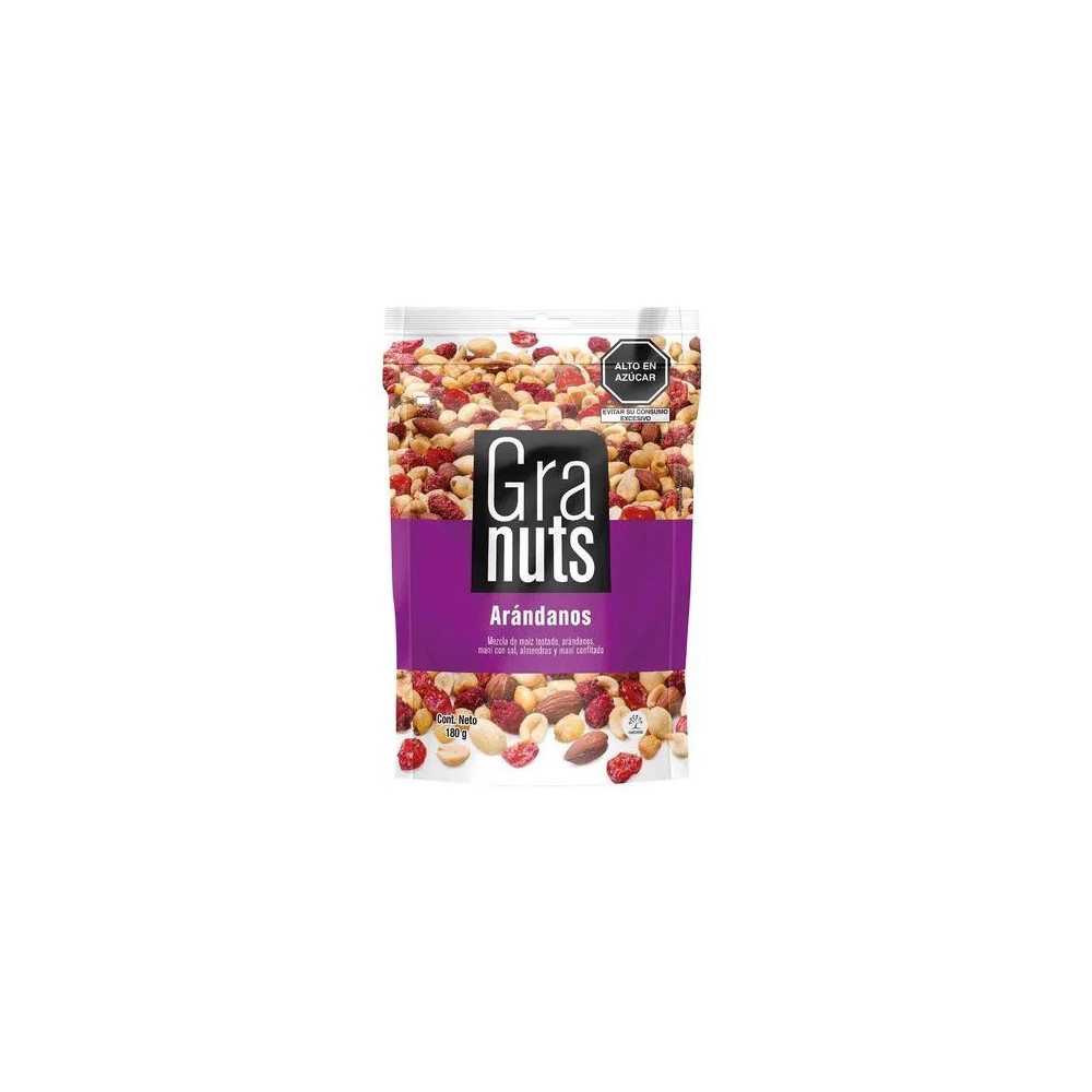 Mix Maní, Almendras y Arándanos GRANUTS Bolsa 180g Mix Maní, Almendras y Arándanos GRANUTS Bolsa 180g
