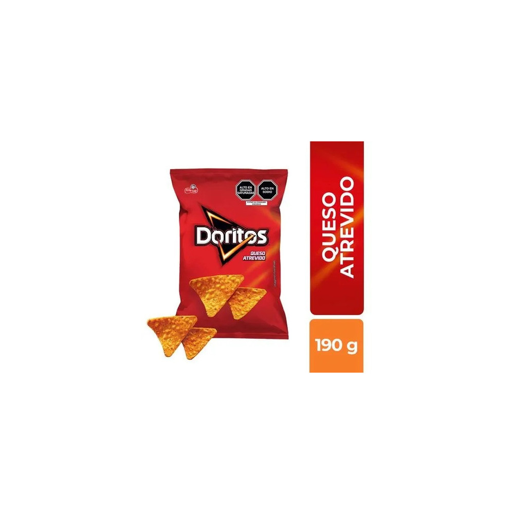 Tortillas de Maíz DORITOS Queso Atrevido Bolsa 190g Tortillas de Maíz DORITOS Queso Atrevido Bolsa 190g