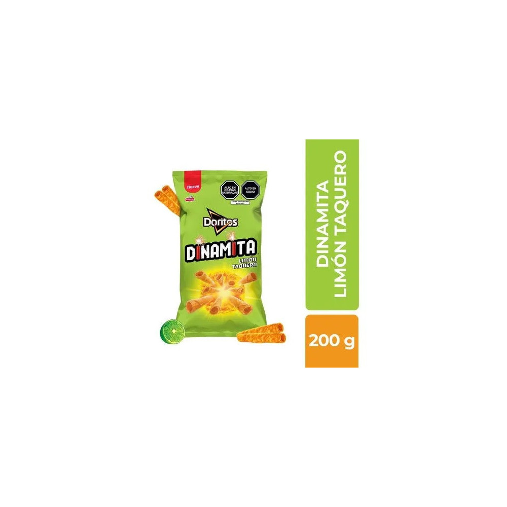 Tortillas de Maíz DORITOS Dinamita Limón Bolsa 200g Tortillas de Maíz DORITOS Dinamita Limón Bolsa 200g