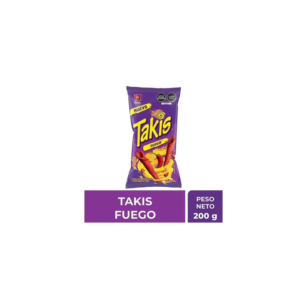 Tortillas de Maíz TAKIS Fuego Bolsa 200g Tortillas de Maíz TAKIS Fuego Bolsa 200g
