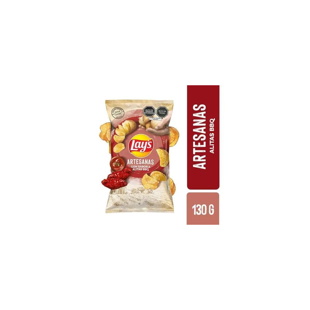 Papas LAY'S Artesanas Alitas BBQ Bolsa 130g