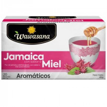 Infusiones de Jamaica con Sabor a Miel WAWASANA Caja 20unidades
