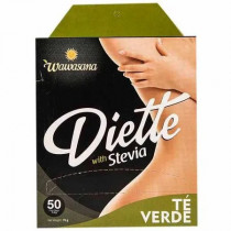Infusiones WAWASANA Té verde con Stevia Caja 50unidades