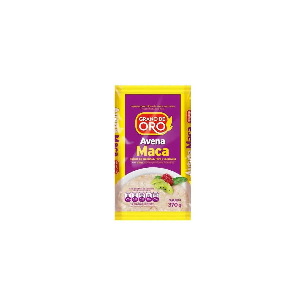 Maca Avena GRANO DE ORO Hojuelas Precocidas Bolsa 370g Maca Avena GRANO DE ORO Hojuelas Precocidas Bolsa 370g