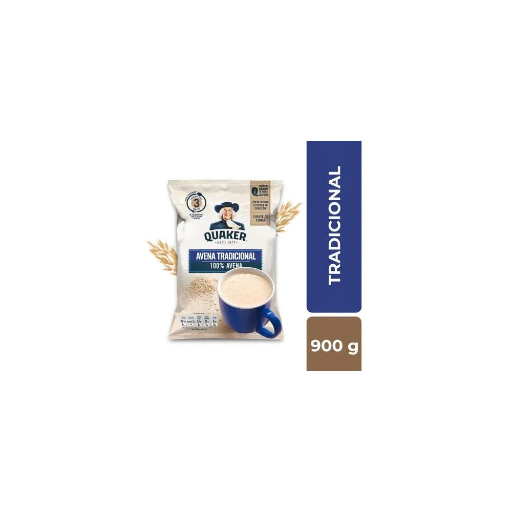 Avena QUAKER Tradicional Bolsa 900g Avena QUAKER Tradicional Bolsa 900g