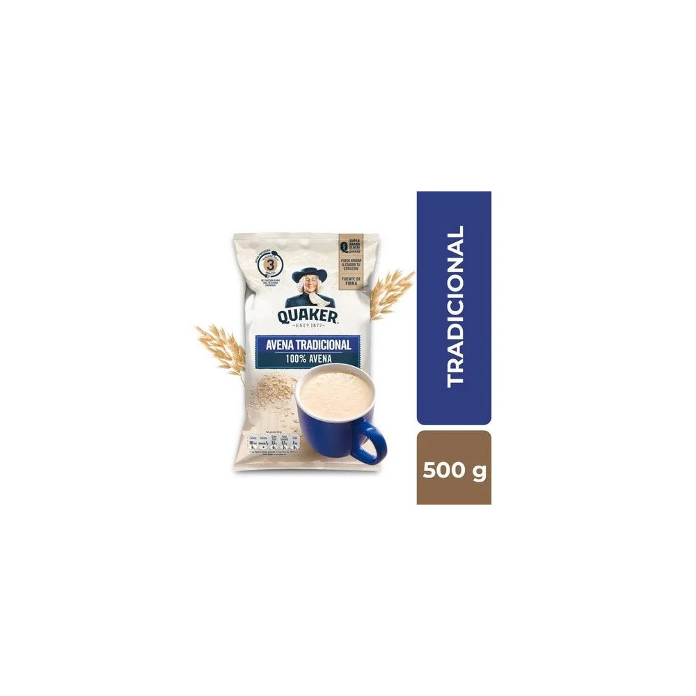 Avena QUAKER Tradicional Bolsa 500g Avena QUAKER Tradicional Bolsa 500g
