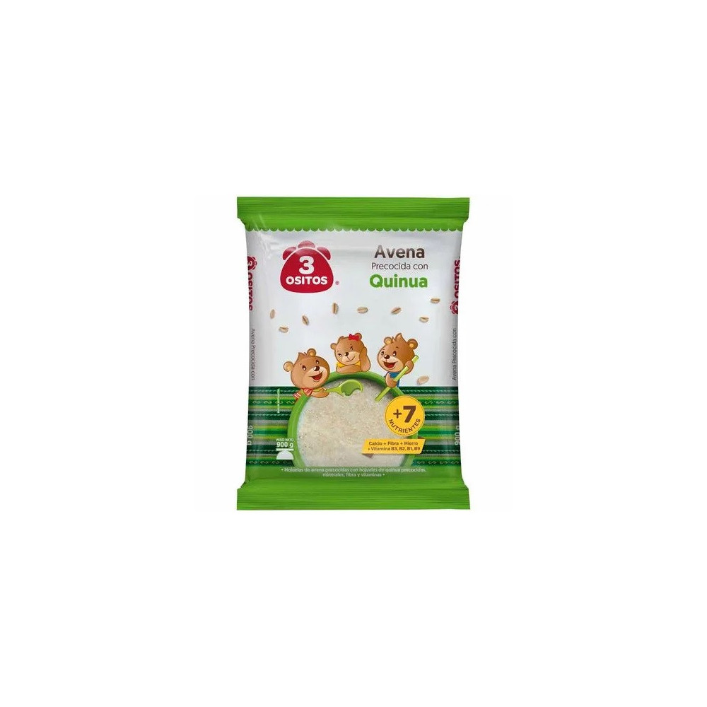 3 OSITOS SKU: 20280582 Quinua Avena 3 OSITOS Bolsa 900g 3 OSITOS SKU: 20280582 Quinua Avena 3 OSITOS Bolsa 900g