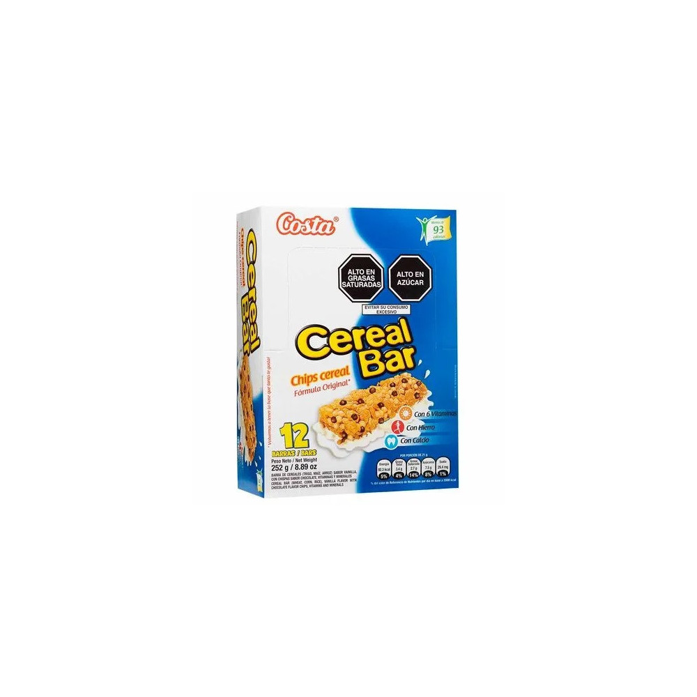Cereal Bar COSTA Chips Caja 12unidades