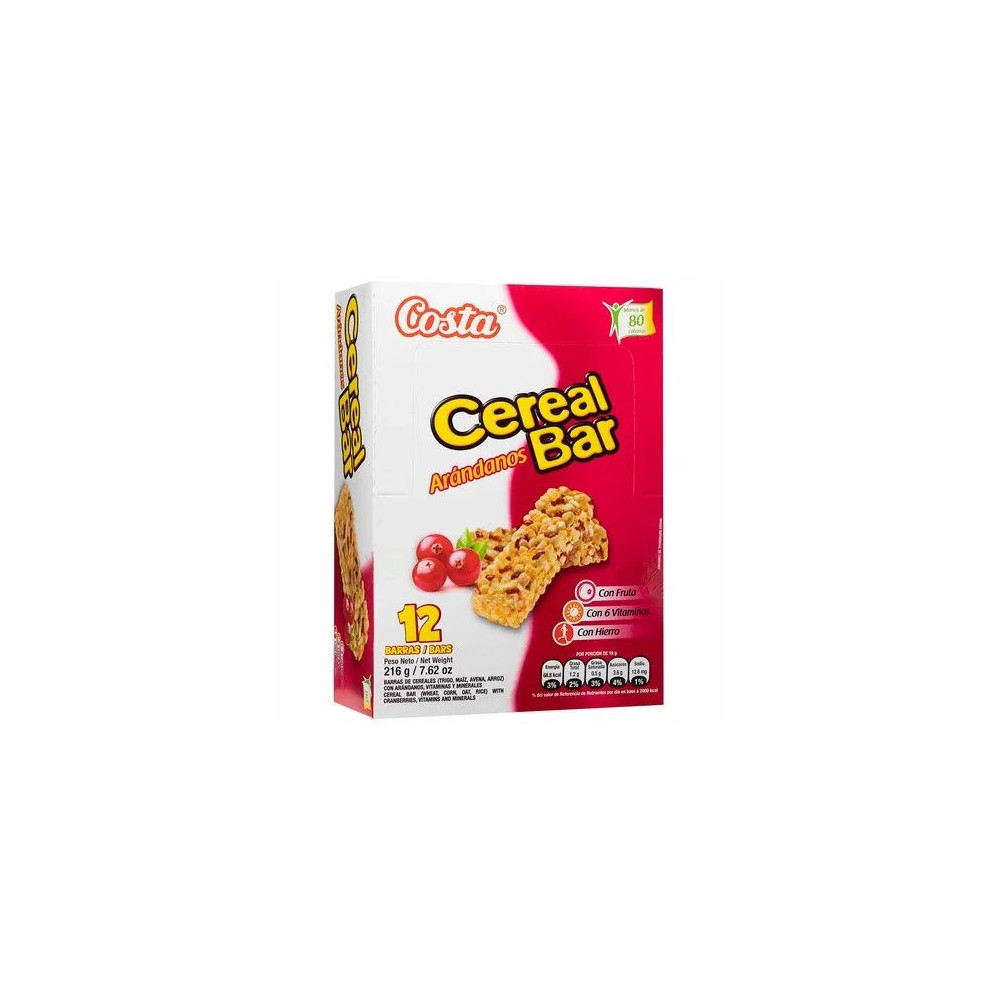 Cereal Bar COSTA Arándanos Caja 12unidades