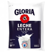 Leche GLORIA UHT Entera Bolsa 900ml