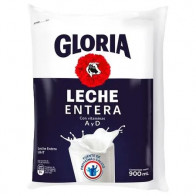 Leche GLORIA UHT Entera Bolsa 900ml