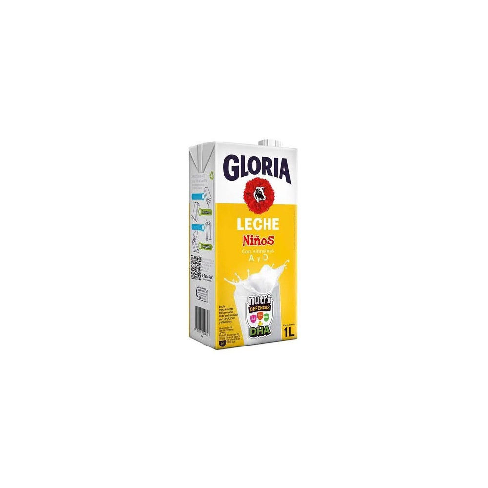 Leche GLORIA UHT Fresca niños 1 a 5 años Caja 1L