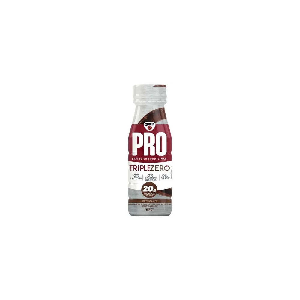 Batido Protéico GLORIA Triple Zero Chocolate Botella 320ml Batido Protéico GLORIA Triple Zero Chocolate Botella 320ml