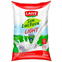 Leche UHT LAIVE Light sin Lactosa Bolsa 900ml
