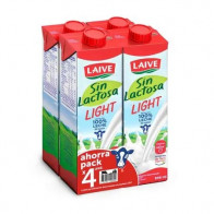 Leche sin Lactosa LAIVE UHT Light Caja 946ml Paquete 4unidades