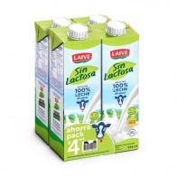 Leche sin Lactosa LAIVE UHT Caja 946ml Paquete 4unidades